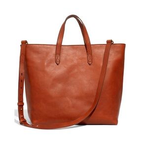 Madewell Ziptop Transport Leather Carryall